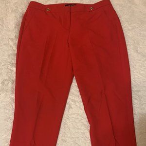 White House Black Market Women Red Pants 6R